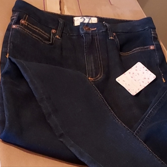 🆕️ Free People High Waist Skinny Jeans. Dark Blue Wash. NWT - Picture 3 of 11